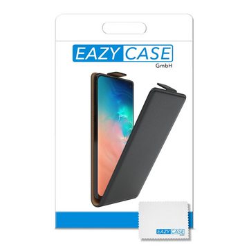 EAZY CASE Handyhülle Flipcase für Samsung Galaxy S10 6,1 Zoll, Tasche Klapphülle Handytasche zum Aufklappen Etui Kunstleder Schwarz