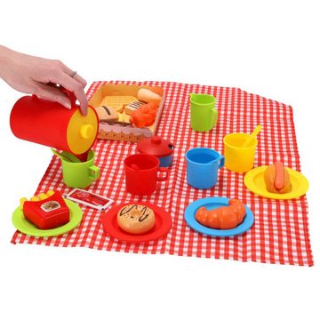 Otto Simon Spielzeug-Polizei Einsatzset Picknickkorb mit 35 Teile Geschirr Besteck Kanne Decke