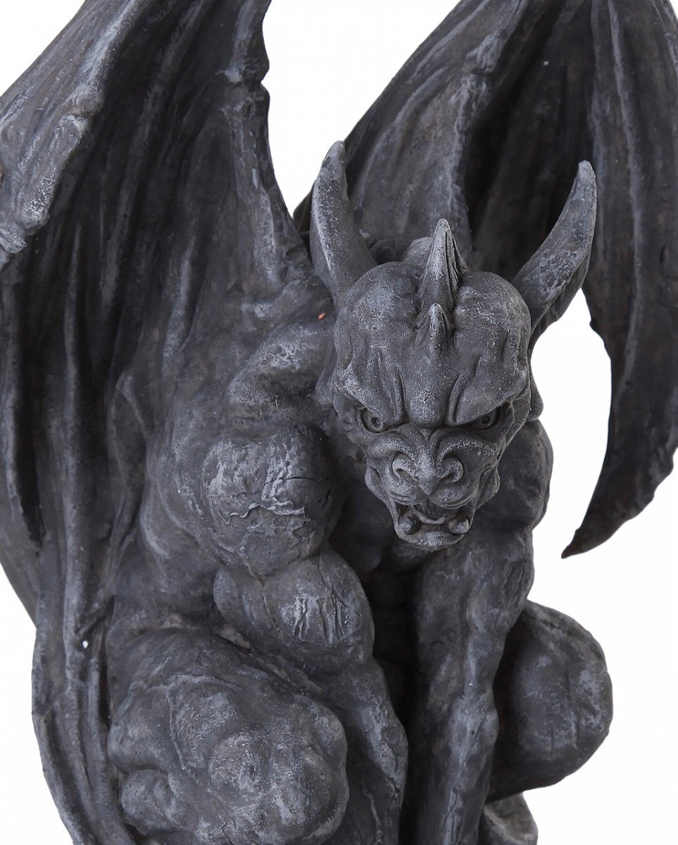 32cm Grauer mit Gargoyle Felsen auf Flügel Dekofigur Horror-Shop sitzend