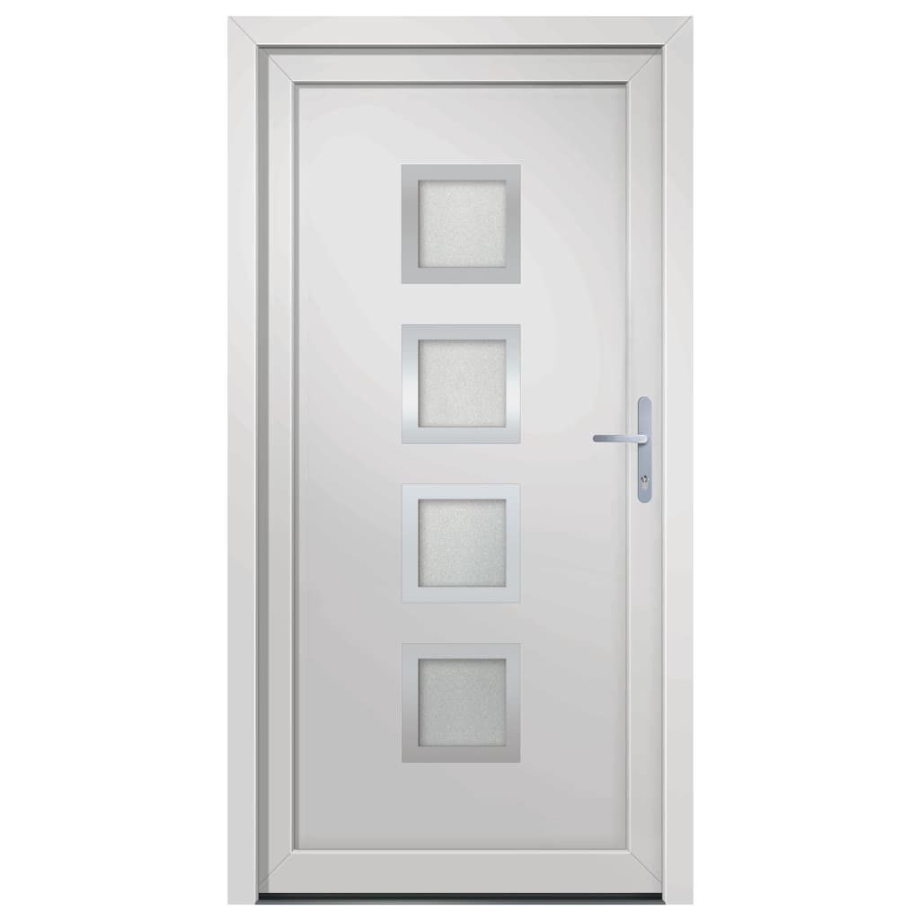 vidaXL Haustür Haustür Weiß 108x200 cm PVC (1-St)
