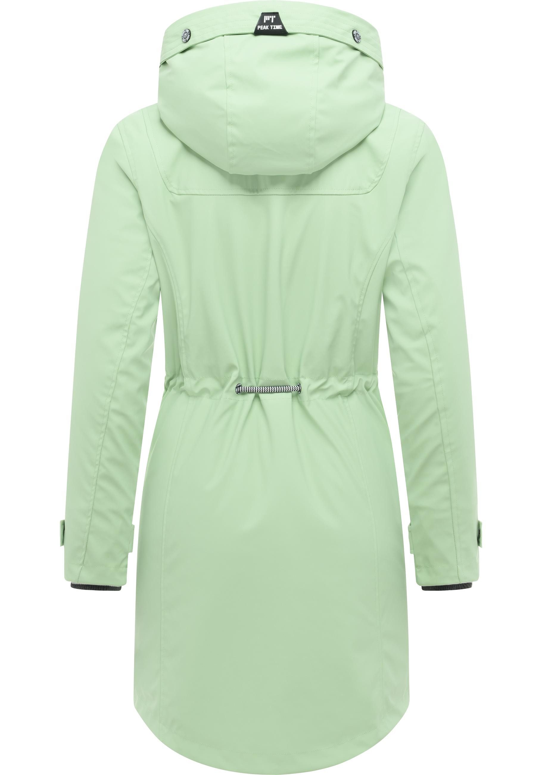 PEAK TIME Regenjacke L60042 stylisch taillierter Regenmantel für Damen – Bild 3 von 4