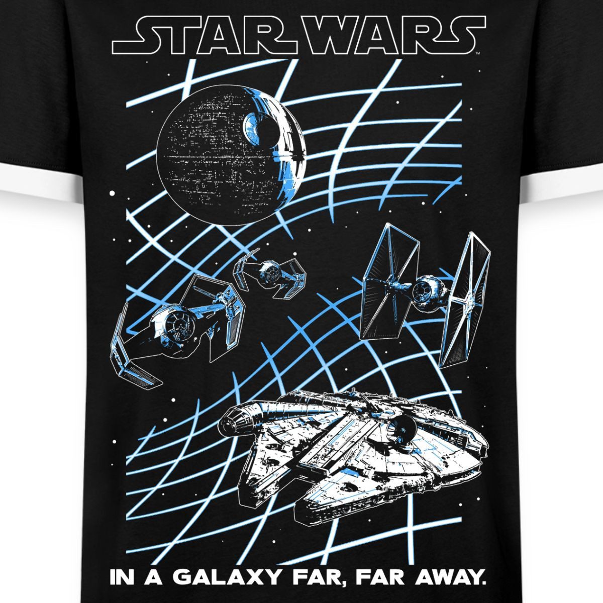 Spreadshirt T-Shirt Star Wars In A Galaxy Far, Far Away Männer Kontrast T-Shirt (1-tlg)