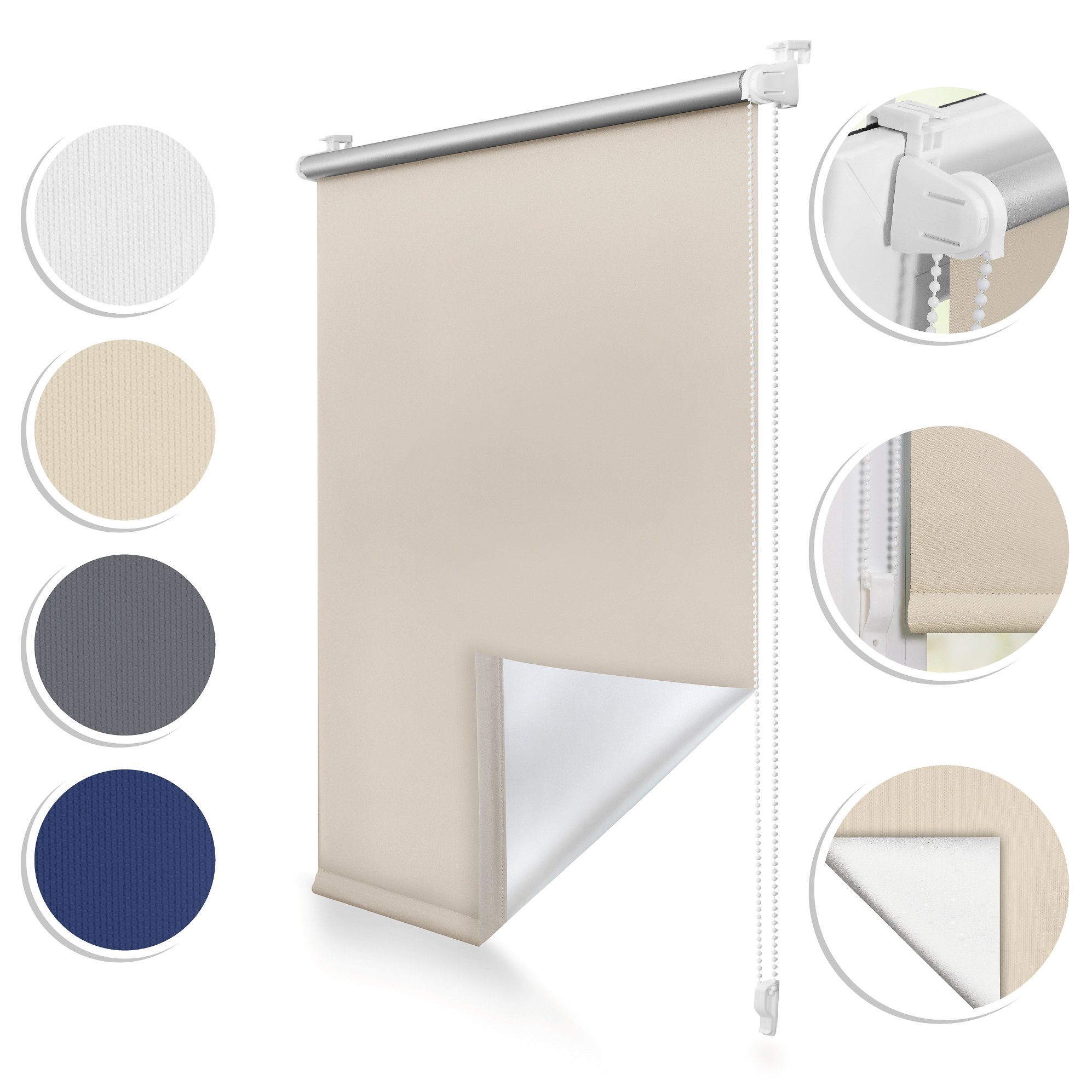 Rollo Thermo-Rollo, Roomy, verdunkelnd, Klemmbar, Anschraubbar, freihängend günstig online kaufen