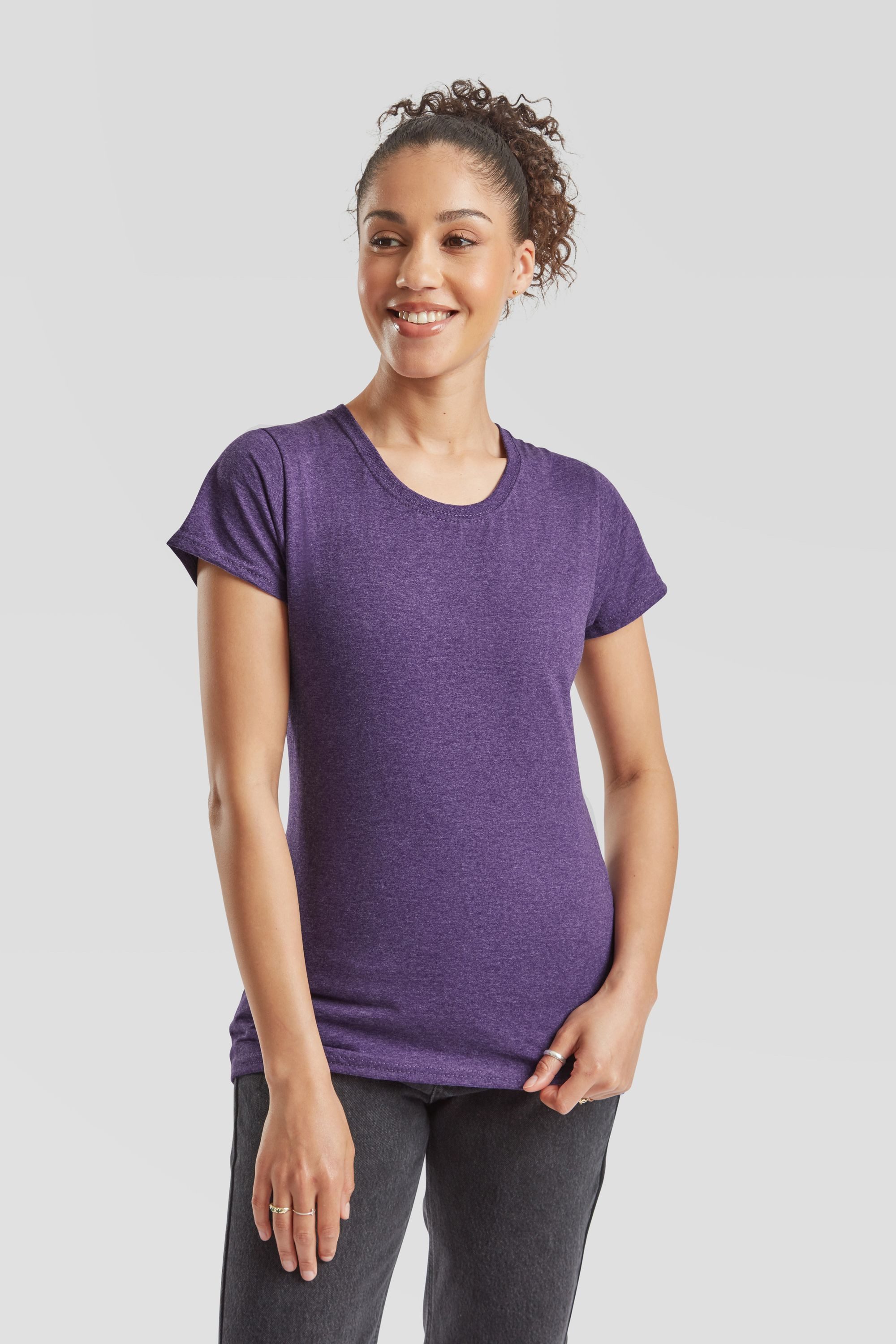 Fruit of the Loom Rundhalsshirt Fruit of the Loom Valueweight T Lady-Fit