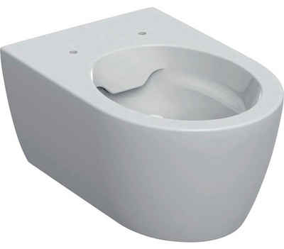 GEBERIT Tiefspül-WC »iCon Neu«, wandhängend, Abgang waagerecht, Set, Wand-WC weiß, ohne Beschichtung