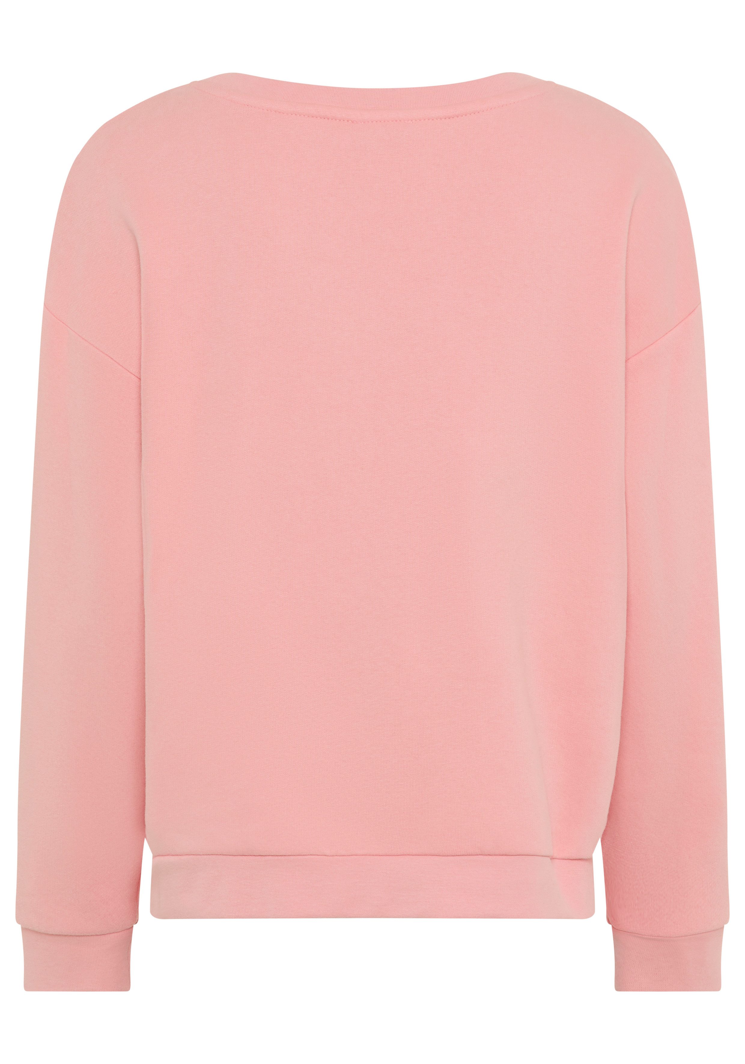 Laura Scott Sweatshirt Angeraute Sweatware mit modischem Print und Rundhals-Ausschnitt