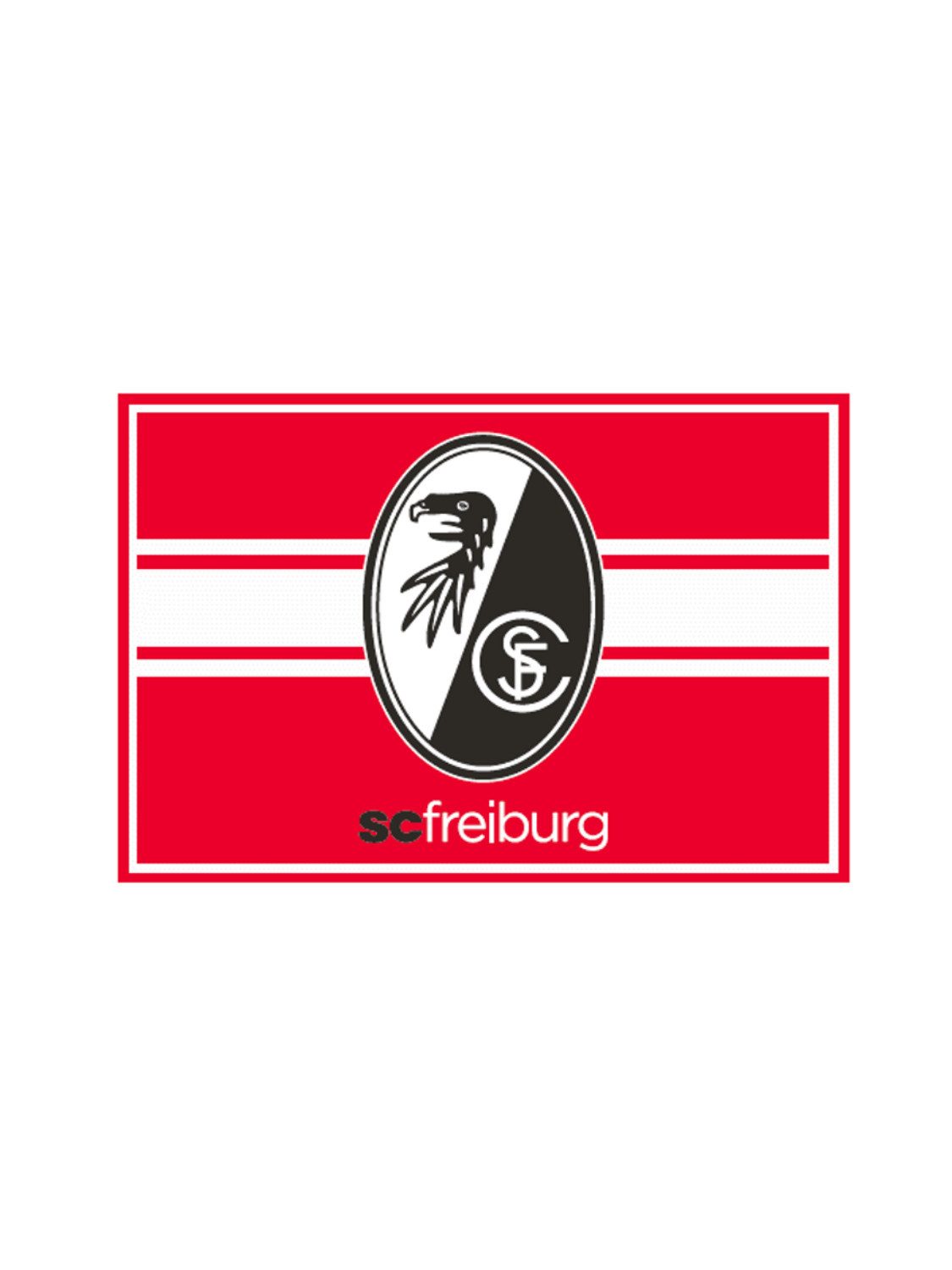 SC Freiburg Fußmatte SC Freiburg Fußmatte "rot-weiß", Höhe: 8 mm