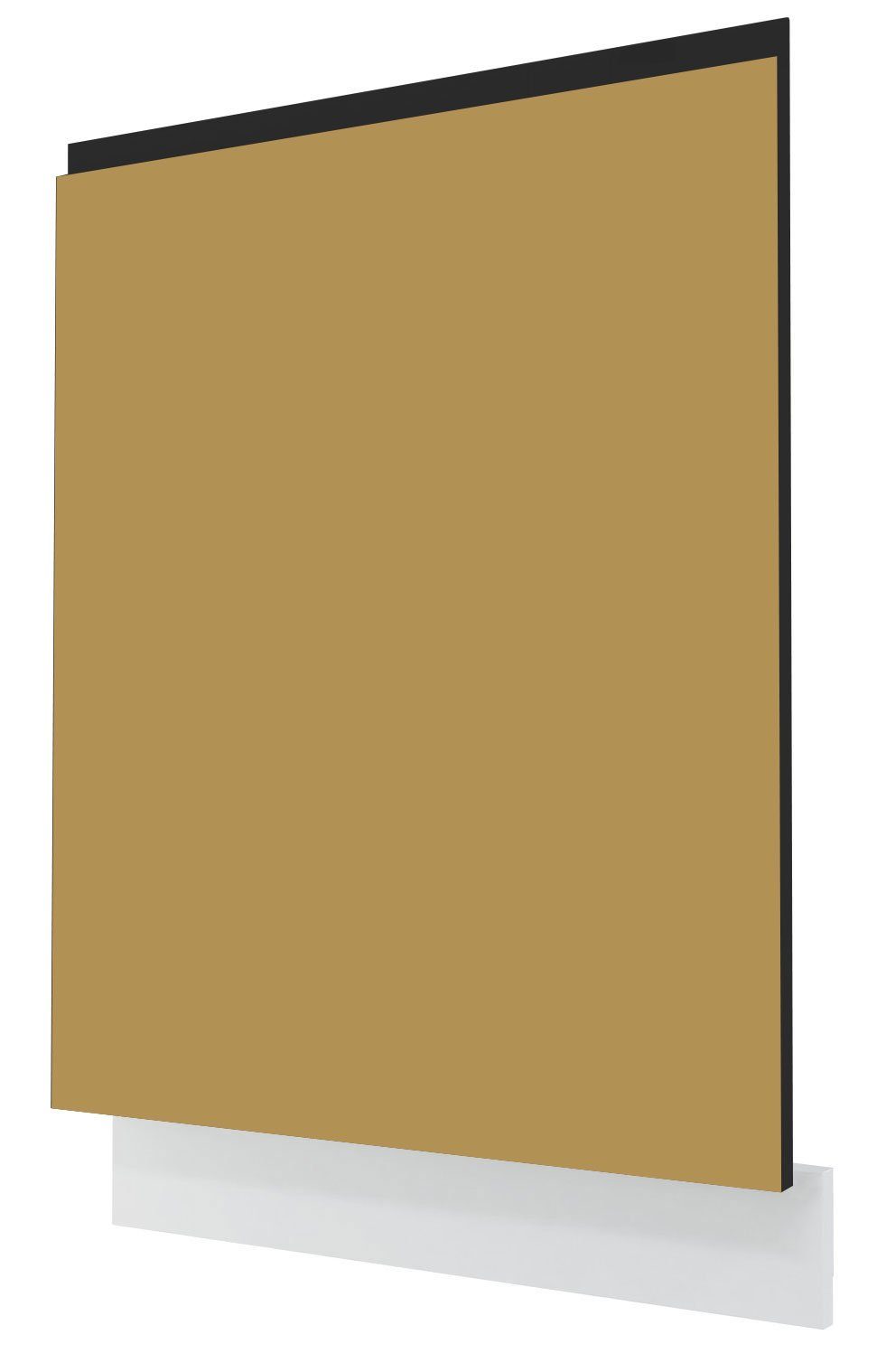 Sockelfarbe gold grifflos 60cm matt Velden, Sockelblende wählbar und vollintegriert Feldmann-Wohnen super Front-