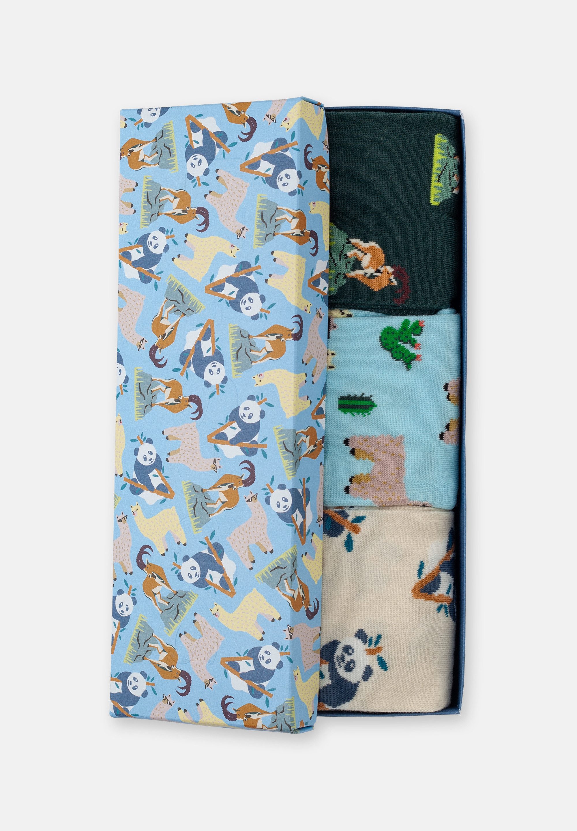 DillySocks Basicsocken Animal Adventures (3er Box) Aus Baumwolle & recyceltem Polyamid