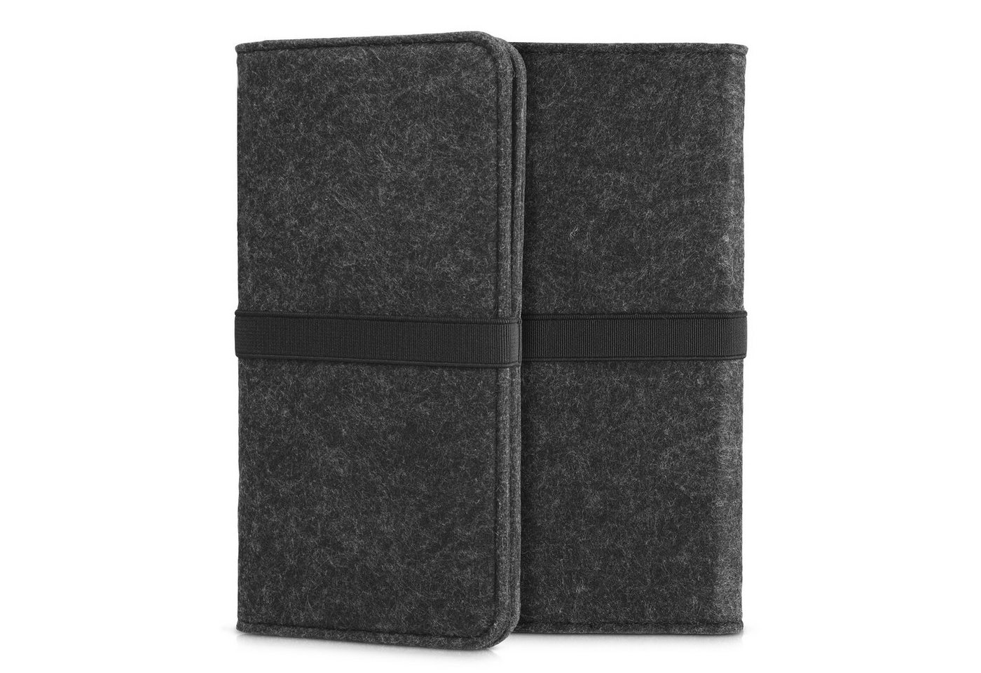 kwmobile Handytasche Filz Tasche für Smartphones (1-tlg), mit Gummiband - Handy Filztasche Schutztasche - 17,2 x 8 cm