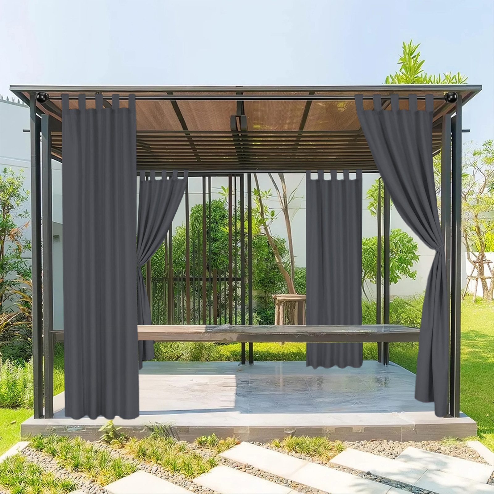 Jibenhome Gardine Outdoorgardine,Balkon Gardine,Outdoor Vorhänge Wetterfest günstig online kaufen