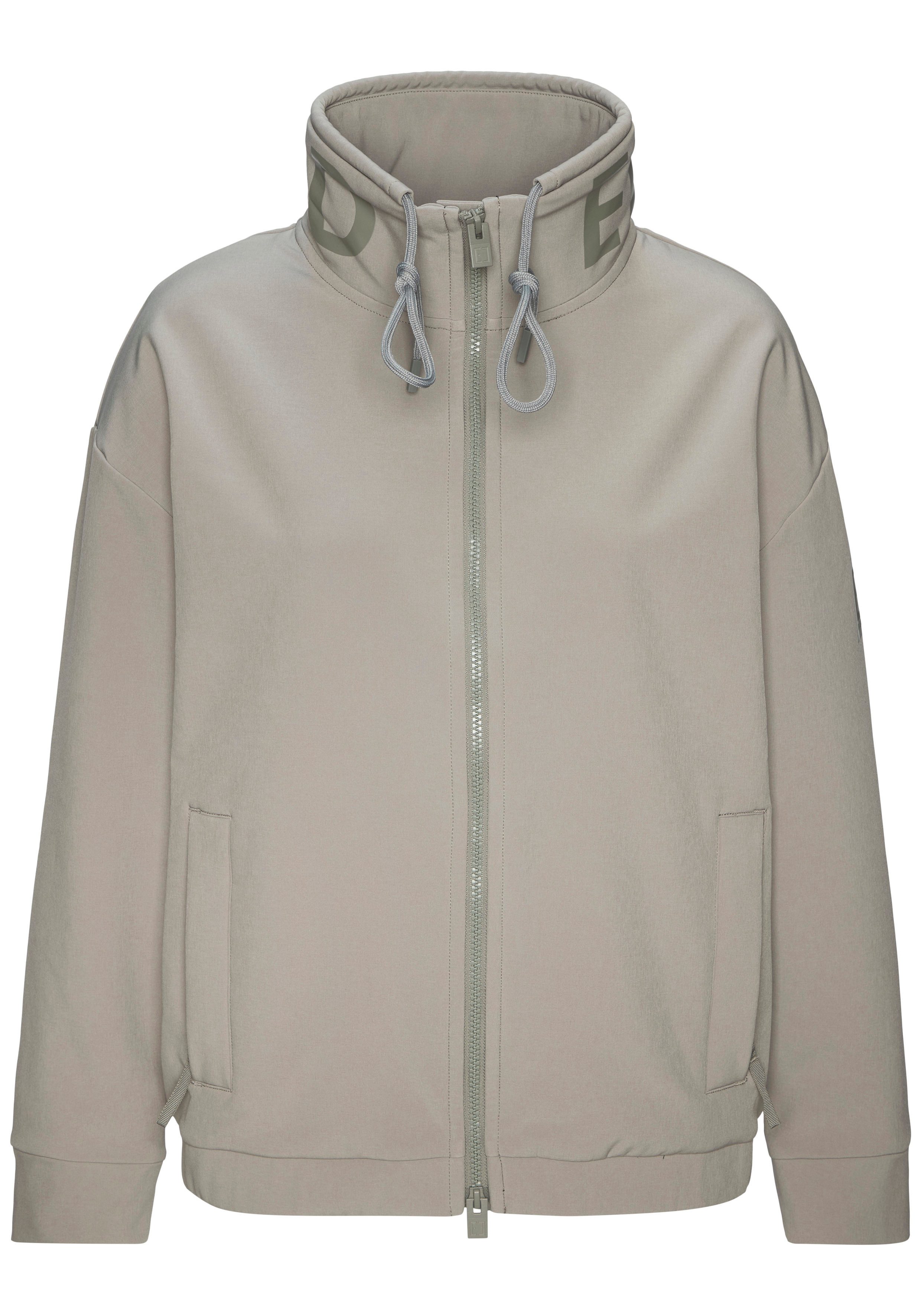 Elbsand Softshelljacke mit hohem, verstellbaren Kragen