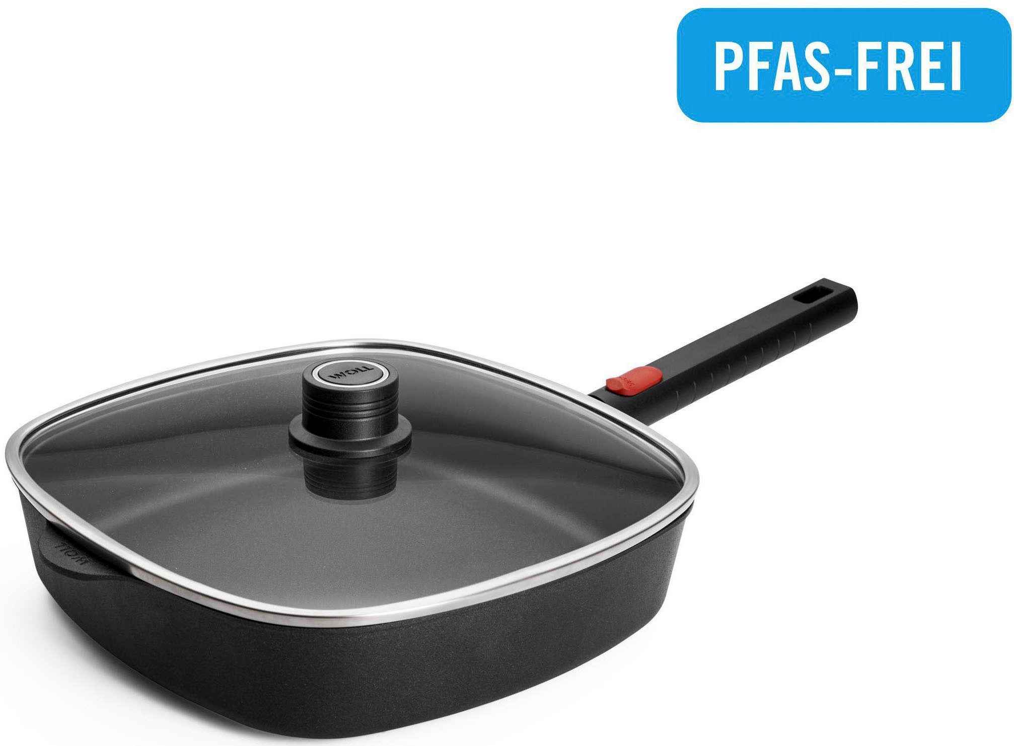 Bratpfanne Eco Logic QXR Guss-Pfanne mit Deckel, viereckig