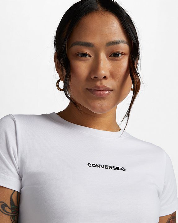 T-Shirt FASHION Converse weiß NOVELTY TOP WORDMARK