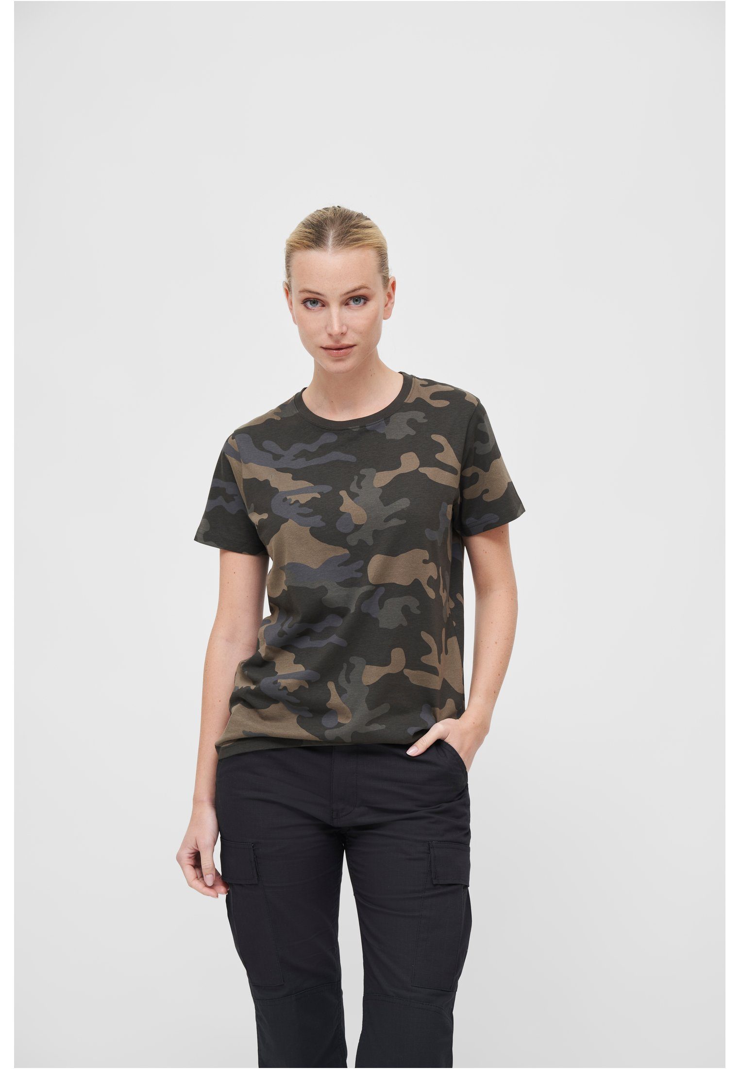 Ladies T-Shirt Brandit Kurzarmshirt (1-tlg) Damen darkcamouflage