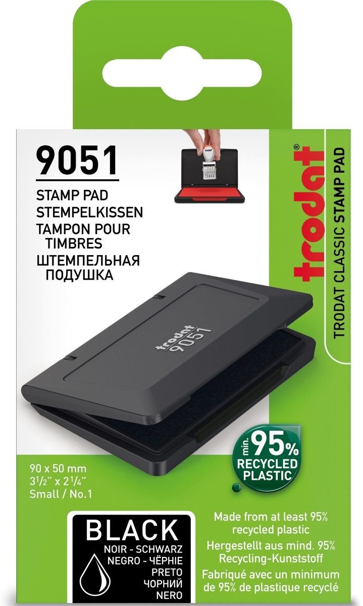 TRODAT Stempel Stempelkissen 9051 9x5cm Kunststoff schwarz