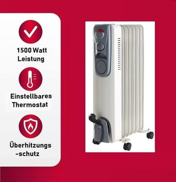 JUNG Ölradiator DAYE20 elektrische Heizung, Ölradiator Energiesparend, 2000 W, Elektro Heizgerät für Wohnzimmer