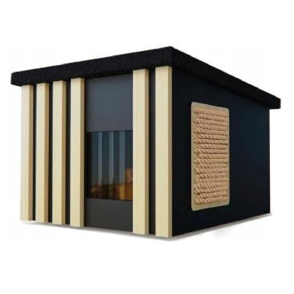 QLS Tierhaus Katzenhaus Premium, 56x47cm Katzenhütte Höhle Outdoor draußen winterfest isoliert Holz