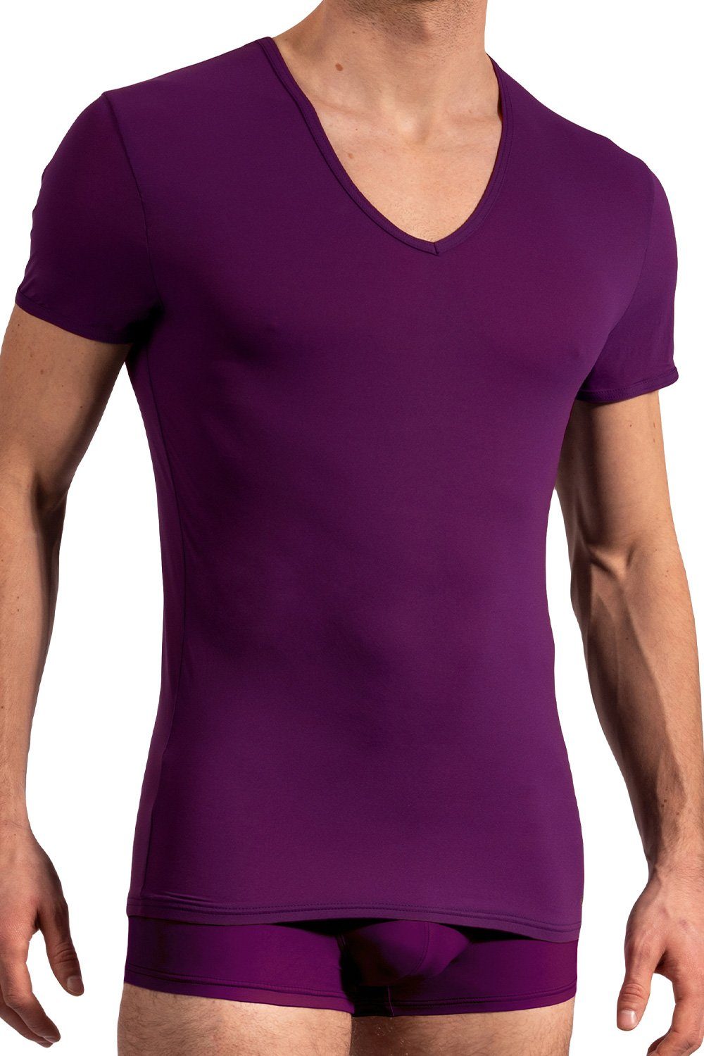 Olaf Benz T-Shirt Shirt V-Neck (Low) 106024 plum