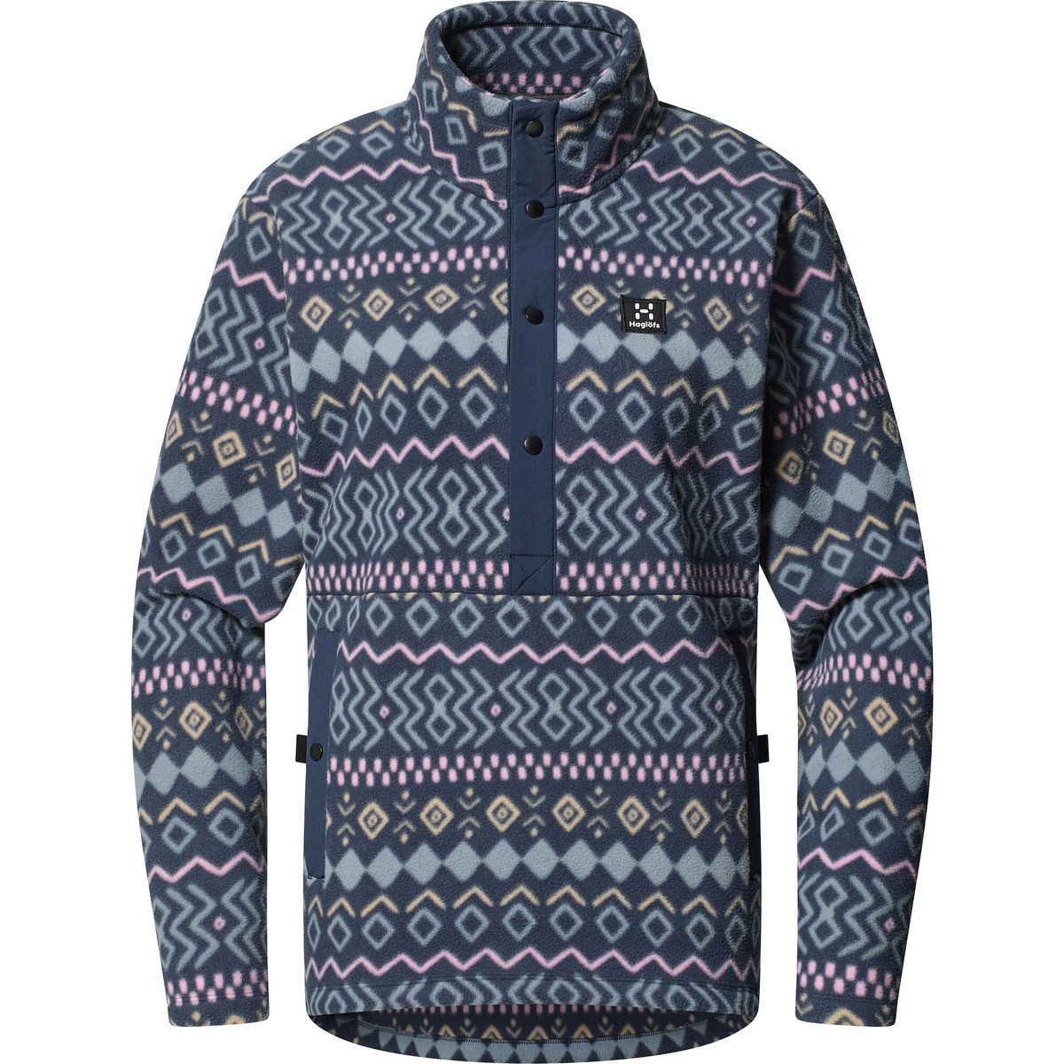 Haglöfs Fleecejacke Mora Mid Women Kuscheliges Midlayer aus recyceltem Microfleece mit traditionellem