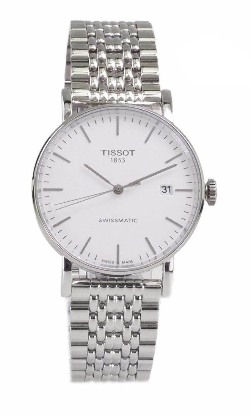 Tissot Automatikuhr Tissot Herren Automatik Uhr Everytime Swissmatic 40mm T1094071103100, (Silber)