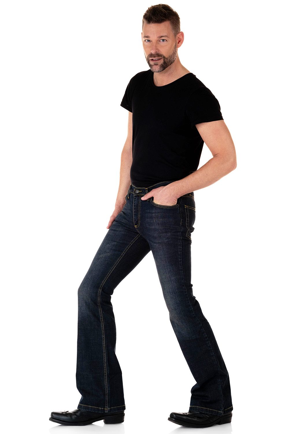 Comycom Bootcut-Jeans Herren Bootcut Jeans »ROOTS« günstig online kaufen