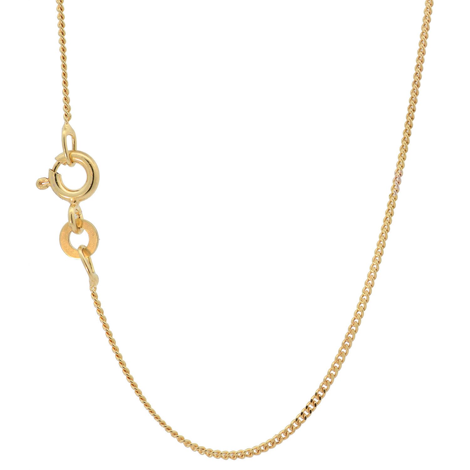 HOPLO Kreuzanhänger Gold Anhänger Kreuz Korpus mit Goldkette 585-14 Karat Gold 36 cm, Made in Germany
