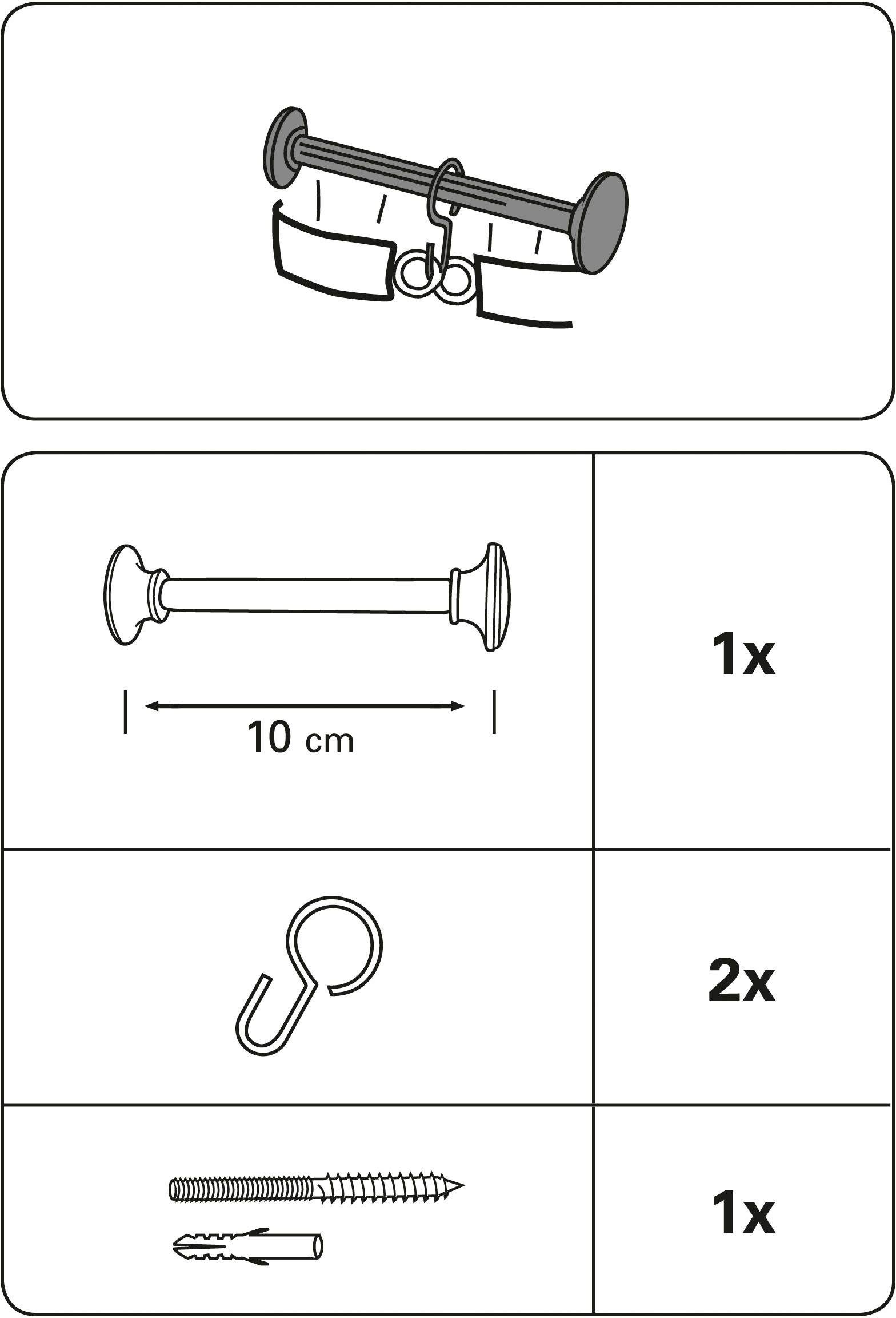 GARDINIA Raffhalter Schalhalter mit Haken, Gardinen, günstig online kaufen