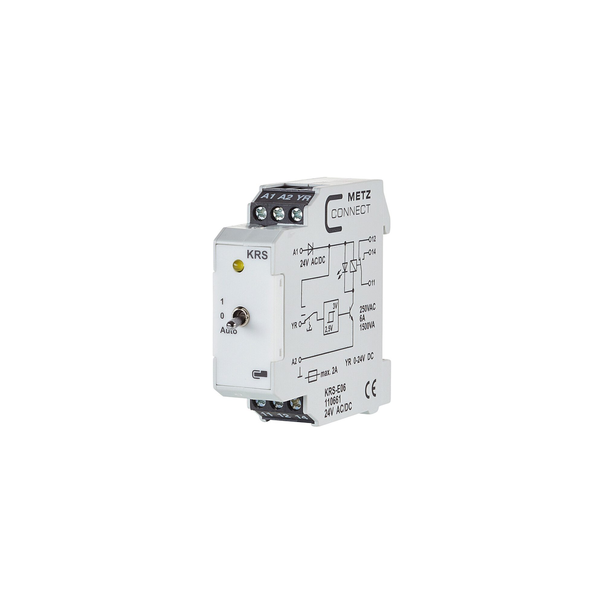 Metz Connect Schalter BTR NETCOM Schnittstellenmodul 1W mit Handbedienebene KRS-E06 24ACDC A