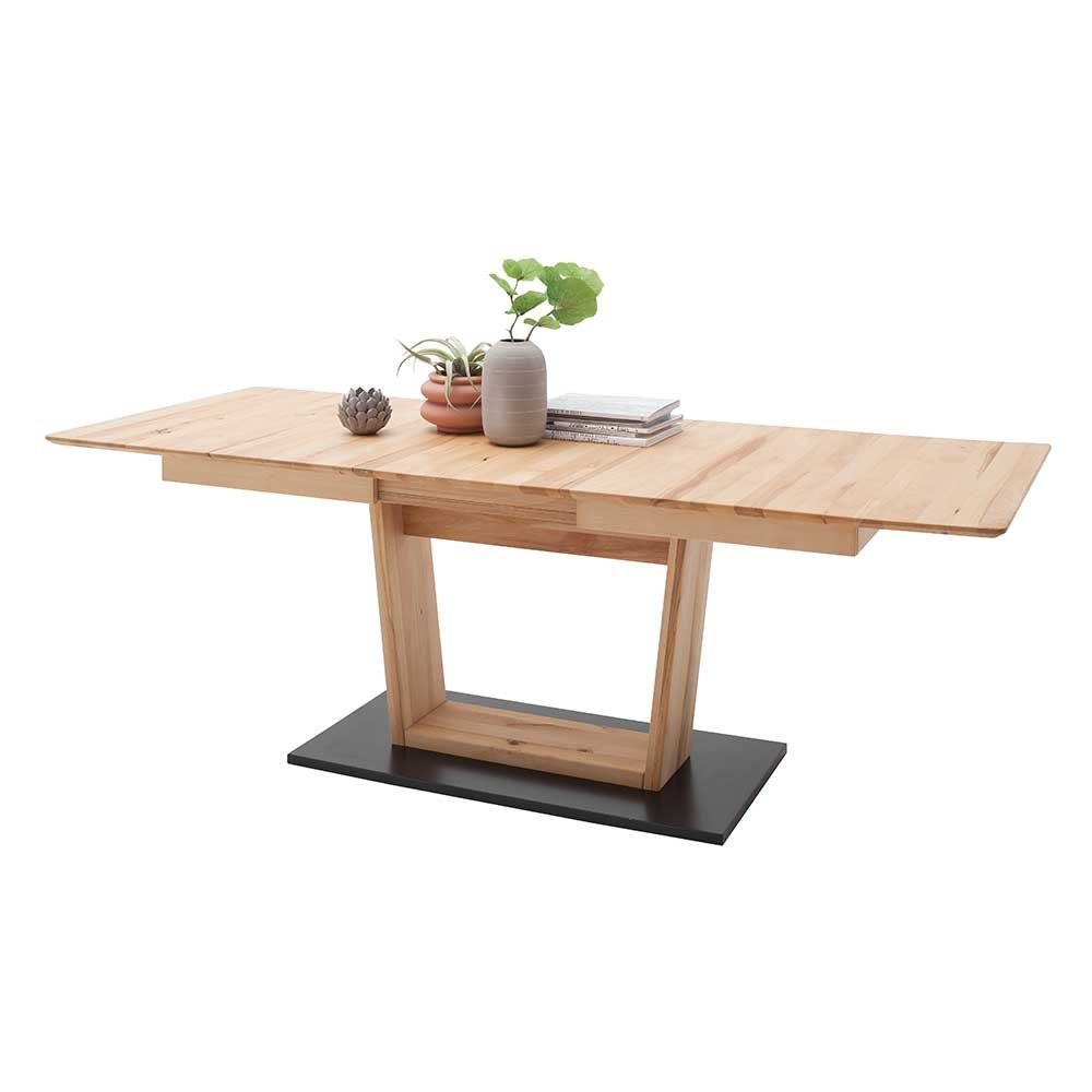 Pharao24 Esstisch Canberra, aus Massivholz, ausziehbar