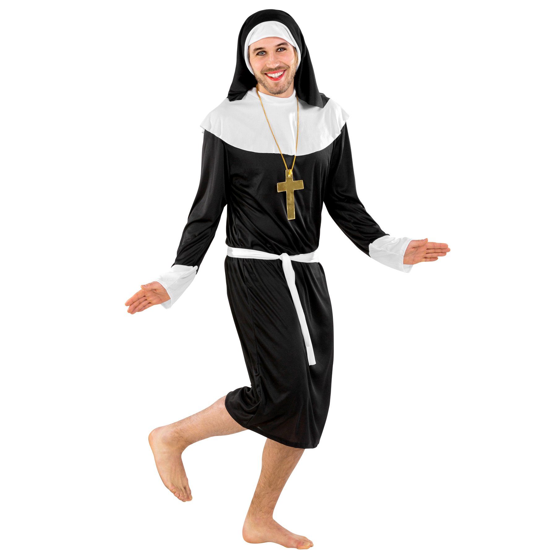 dressforfun Kostüm Herrenkostüm Nonne, Weit geschnittene Robe