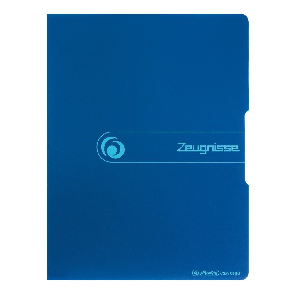 Organisationsmappe Herlitz Zeugnismappe mit 20 Hüllen / DIN A4 / Farbe: blau
