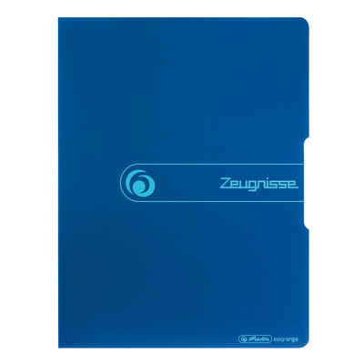 Herlitz Organisationsmappe Herlitz Zeugnismappe mit 20 Hüllen / DIN A4 / Farbe: blau