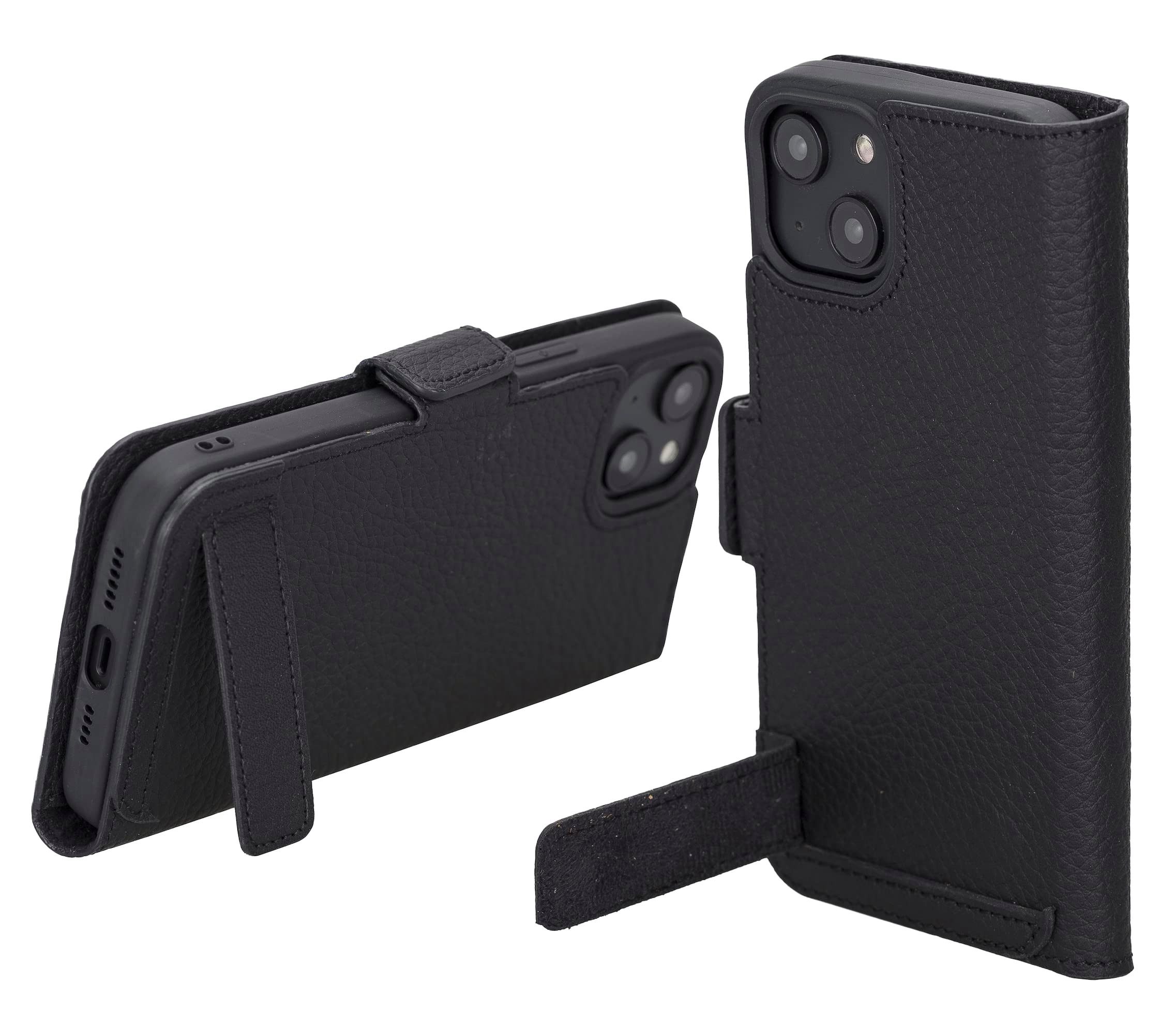 Solo Pelle Smartphonetasche aufklappbare Lederhülle für iPhone 14 Plus 6.7 Zoll inkl. 1 Kartenfach