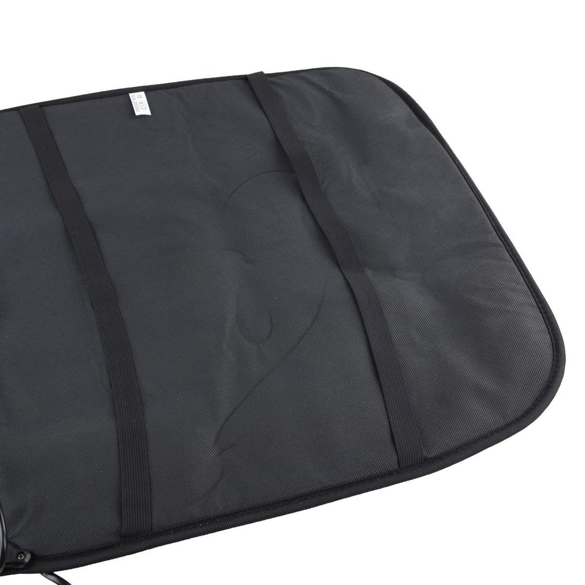 Filmer heated seat cushion, 12V car seat heater in black for cigarette lighter, 1-piece, with thermal fuse