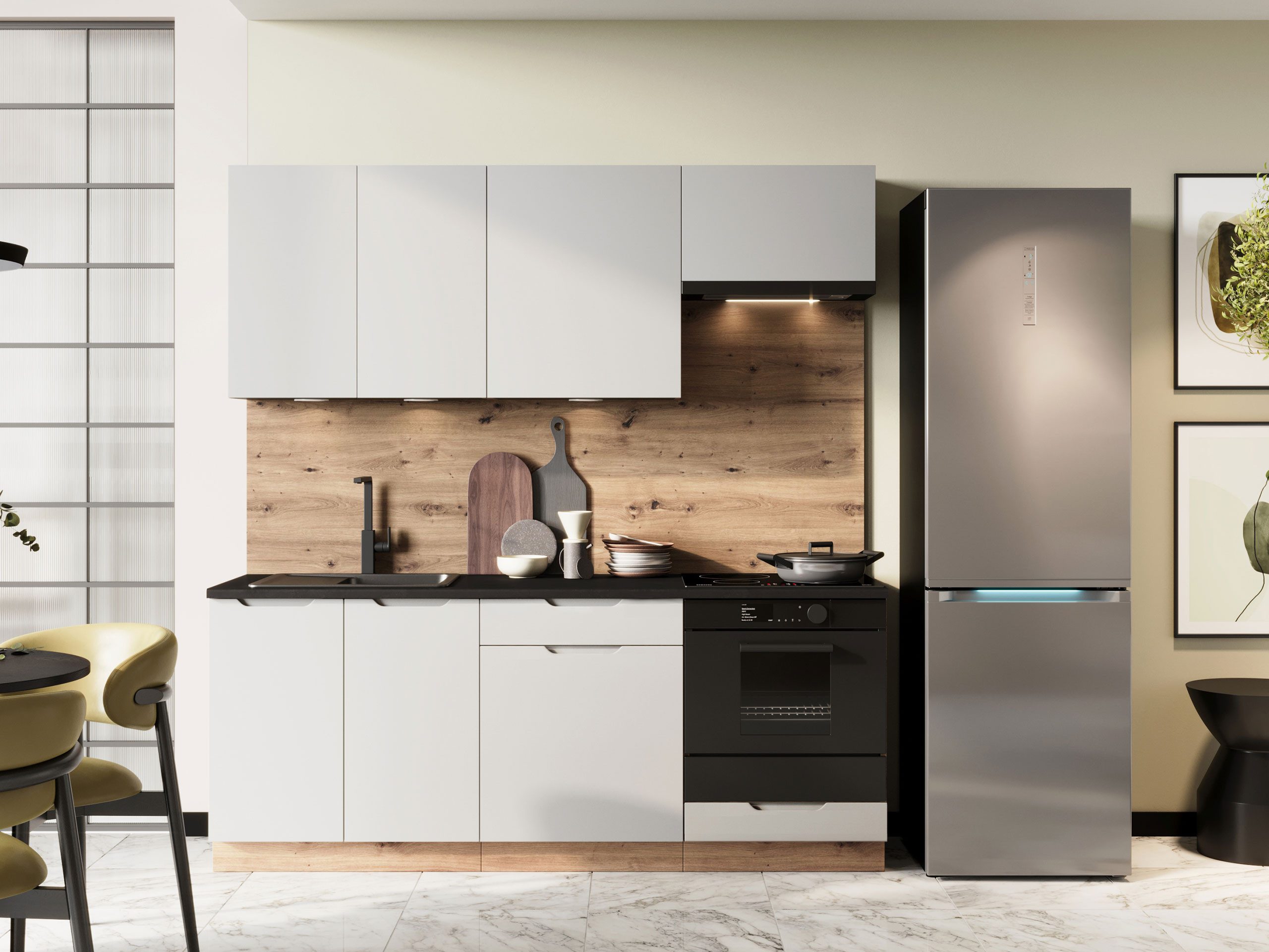 MIRJAN24 Küchenzeile Isabel, (mit Arbeitsplatte, sechs günstig online kaufen