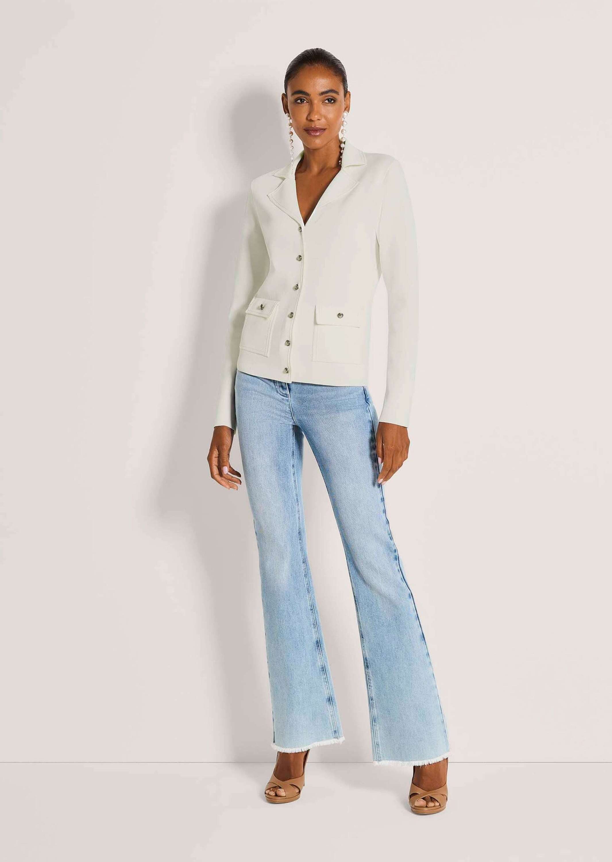 MADELEINE Strickjacke Elegante Businessjacke im Milano-Strick Blazer im zei günstig online kaufen