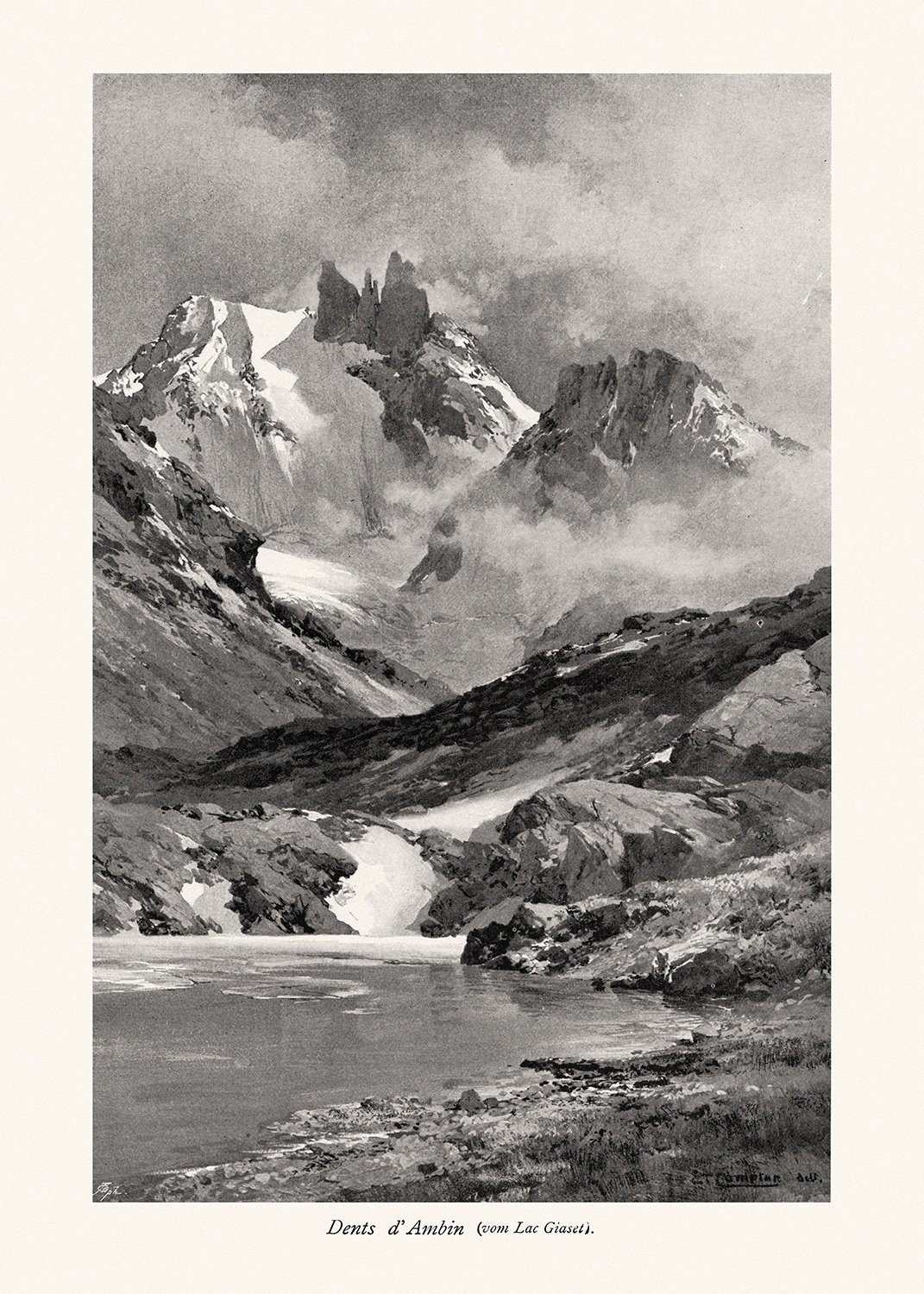 Kunstdruck Dents d Ambin Susa Maurienne Rhone Savoyen Frankreich Alpen Alpinismus, (1 St)