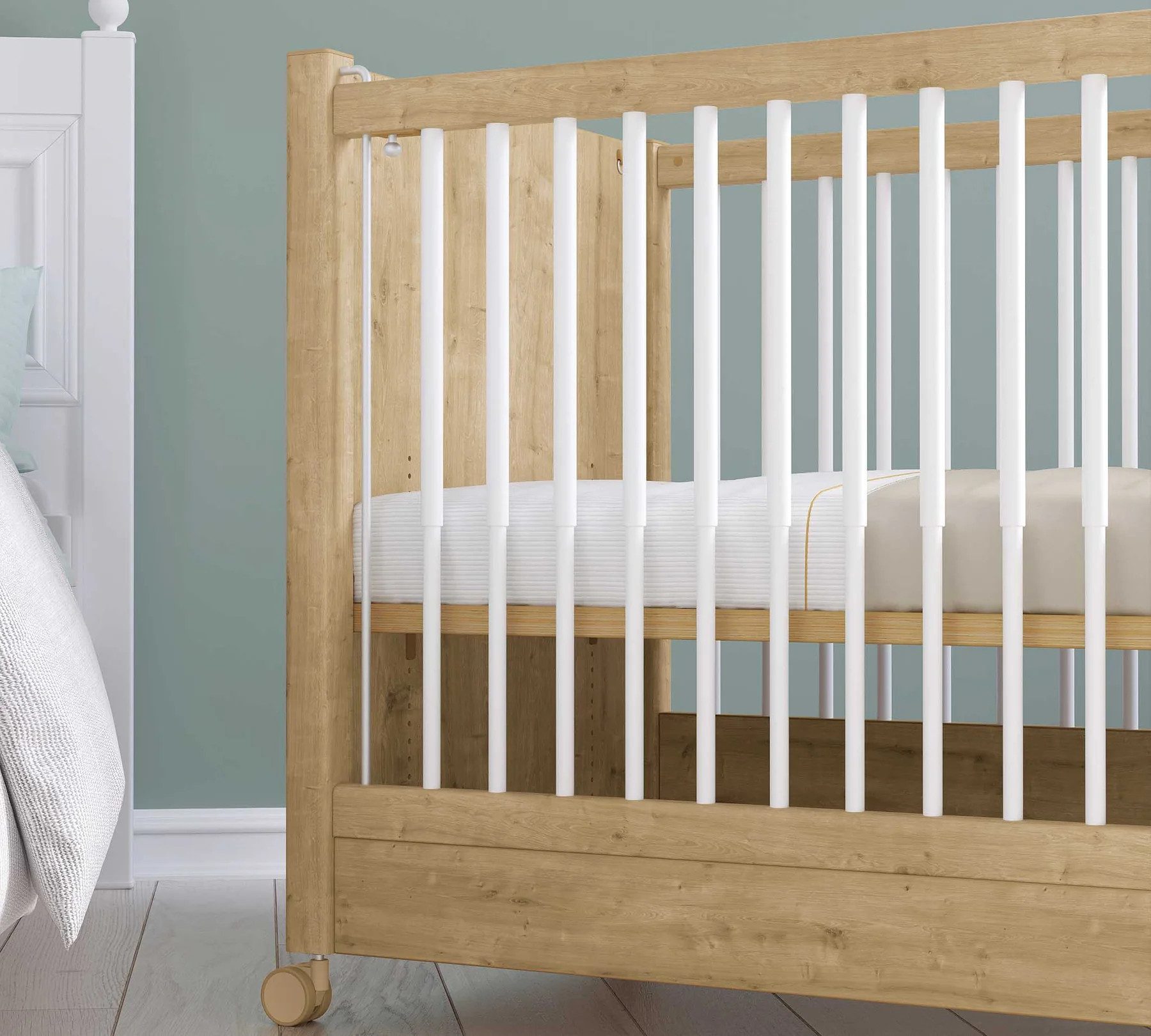 Möbel-Zeit Babybett MOCHA Wheel Beistellbett auf Rollen, 60x120 cm
