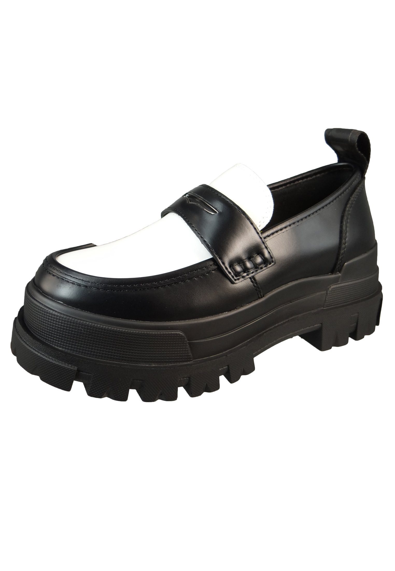 Buffalo 1622300 Aspha Loafer Vegan Black/White Slipper günstig online kaufen