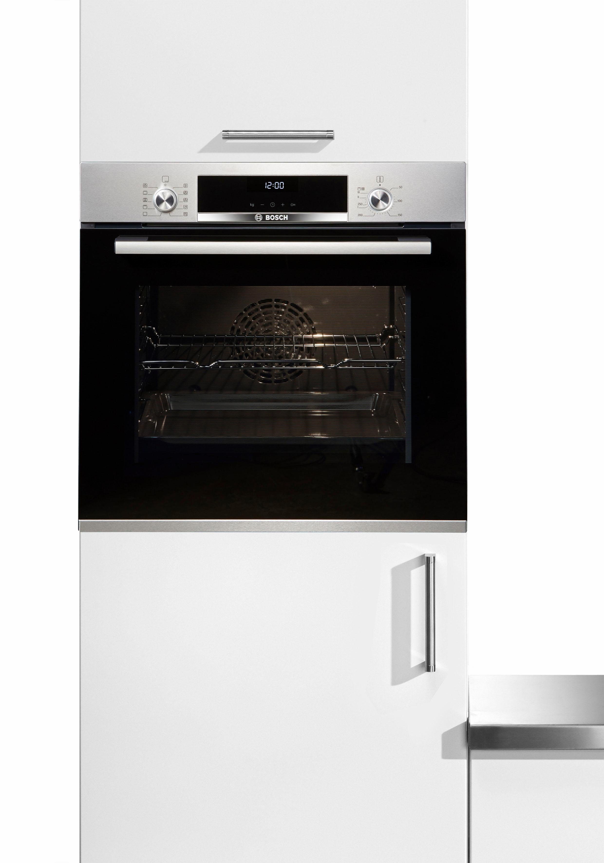BOSCH Backofen Serie 6 HBA517BS0, mit Teleskopauszug nachrüstbar, Automatikprogramme - BOSCH