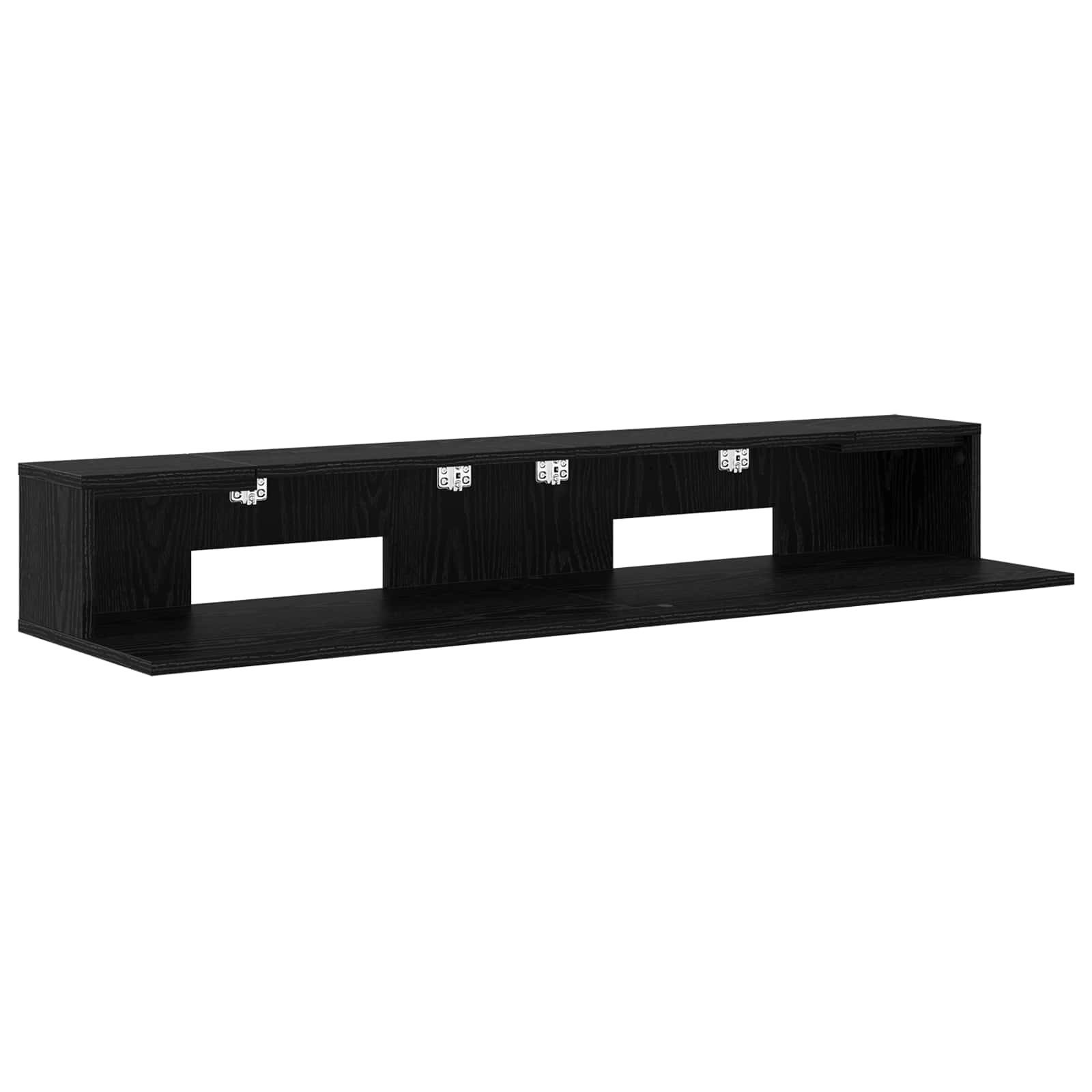 vidaXL Arbeitstisch Studiotisch Schwarz Eichen-Optik 152 x 36 x 19,5 cm (1-St)