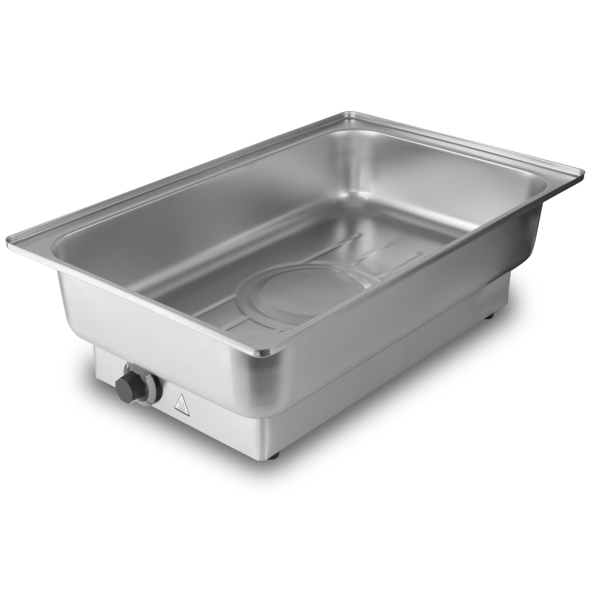 Speisenwärmer Elektrischer Edelstahl Chafing Dish für GN 1/1, 9 Liter, bis 80°C mit