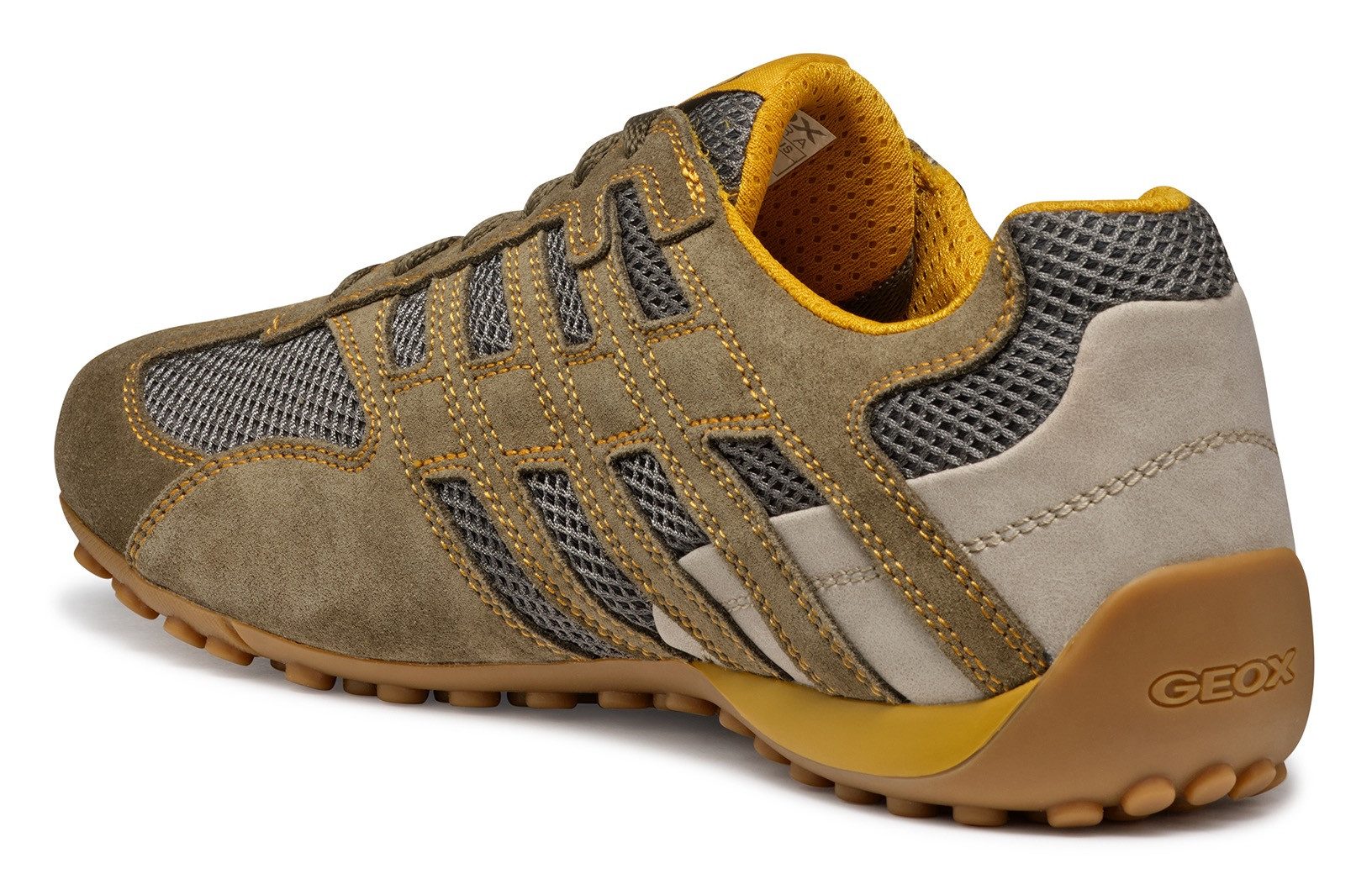 Geox U SNAKE ORIGINAL Schnürschuh, Schnürschuh, Freizeitschuh, Trekking Sneaker mit Lederinnensohle