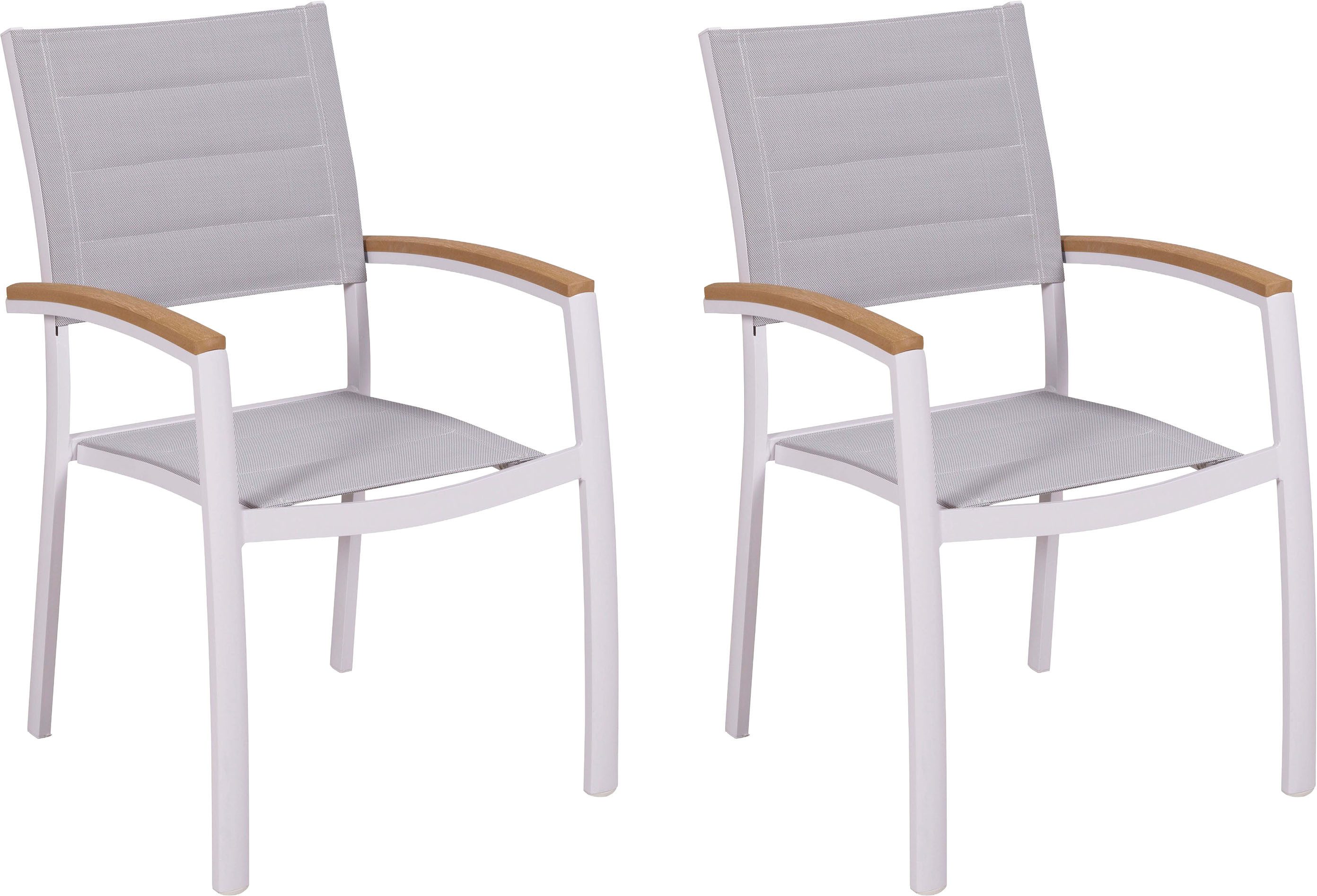 MERXX Gartensessel Pisa (Set, 2-St), Armlehnen aus Kunststoff