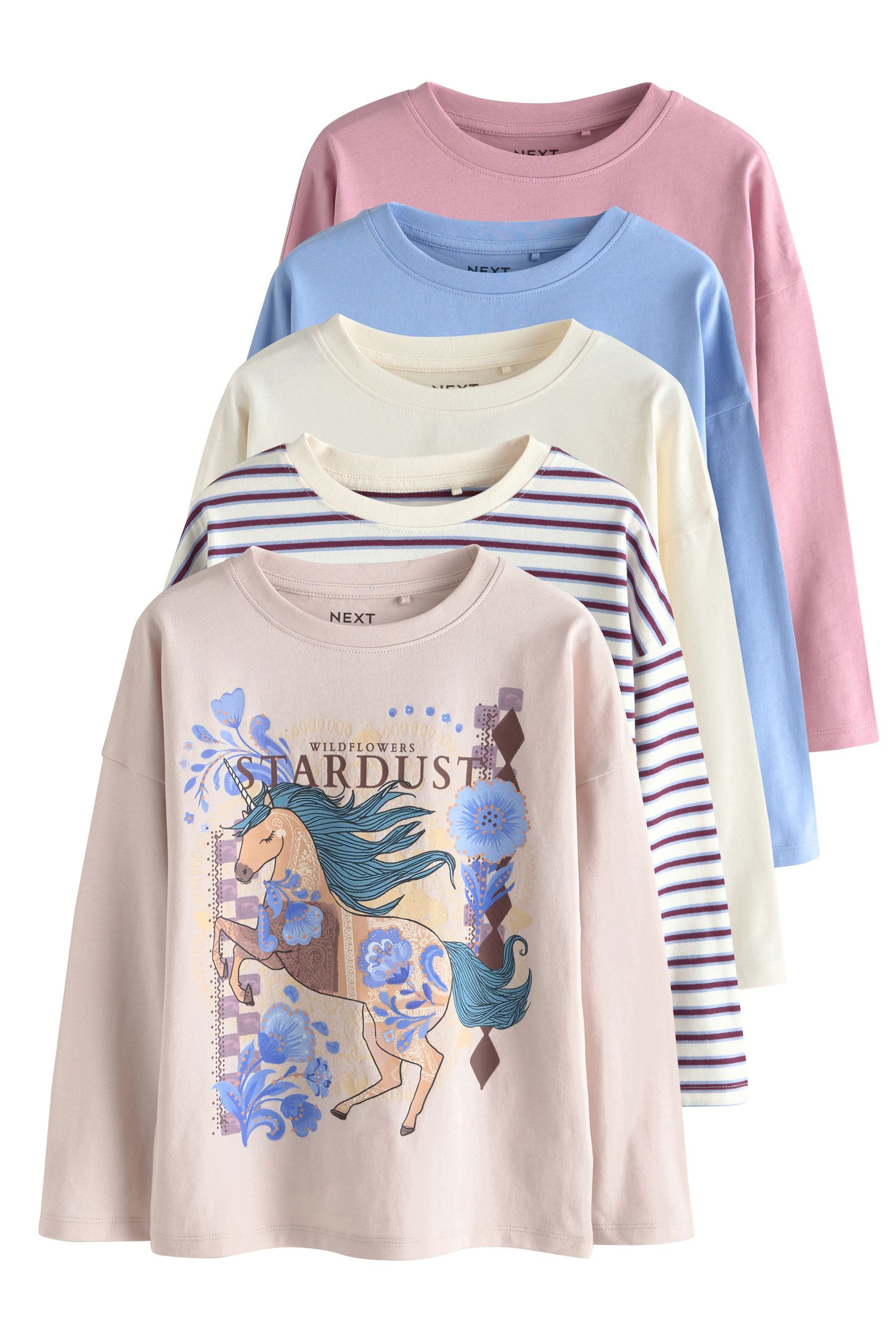 Next T-Shirt Langarm-Shirts, 5er-Pack (5-tlg)