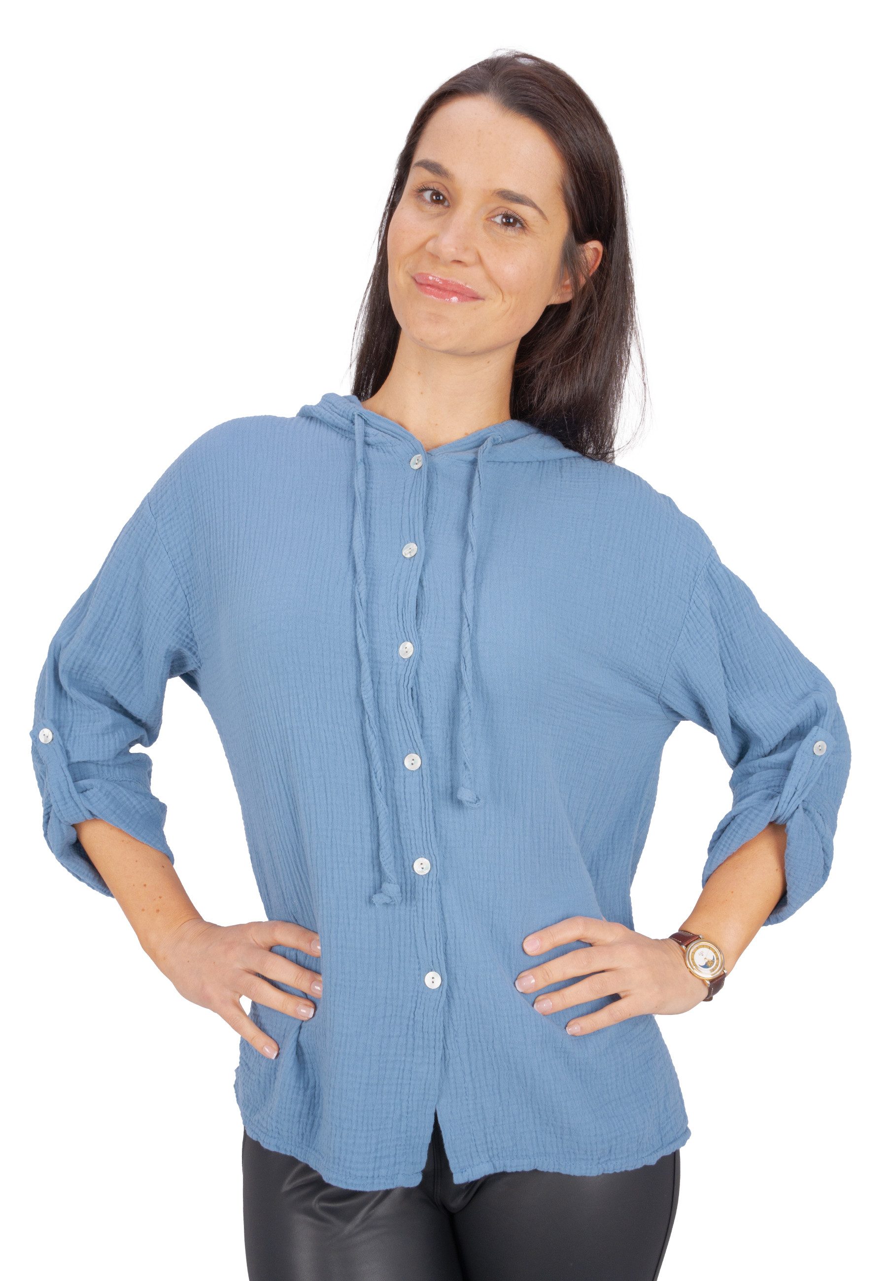 Seasons of April Hemdbluse Musselin Camila Oversized 100% Baumwolle Musseli günstig online kaufen