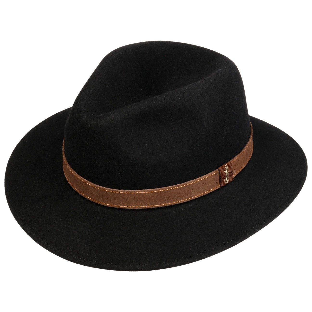 Borsalino Filzhut (1-St) Traveller mit Lederband, Made in Italy