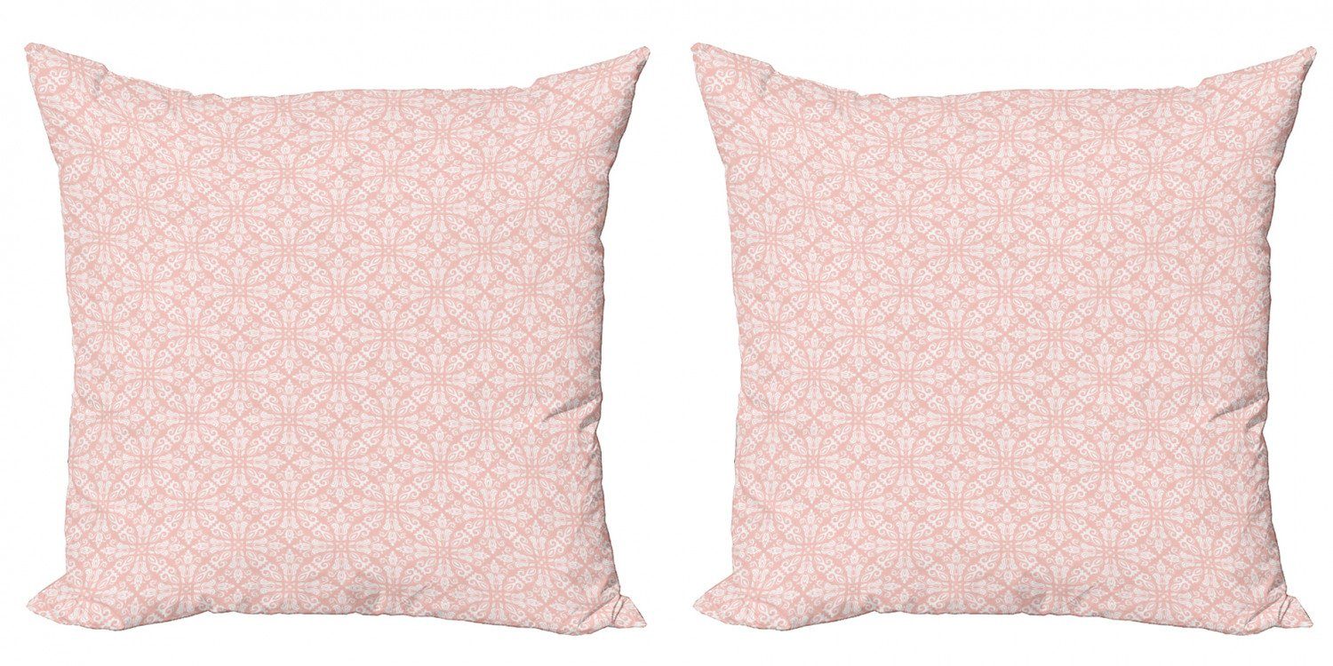 Abakuhaus (2 Digitaldruck, Kissenbezüge Modern inspiriert Damast Mandala Stück), Doppelseitiger Accent Blumenkunst