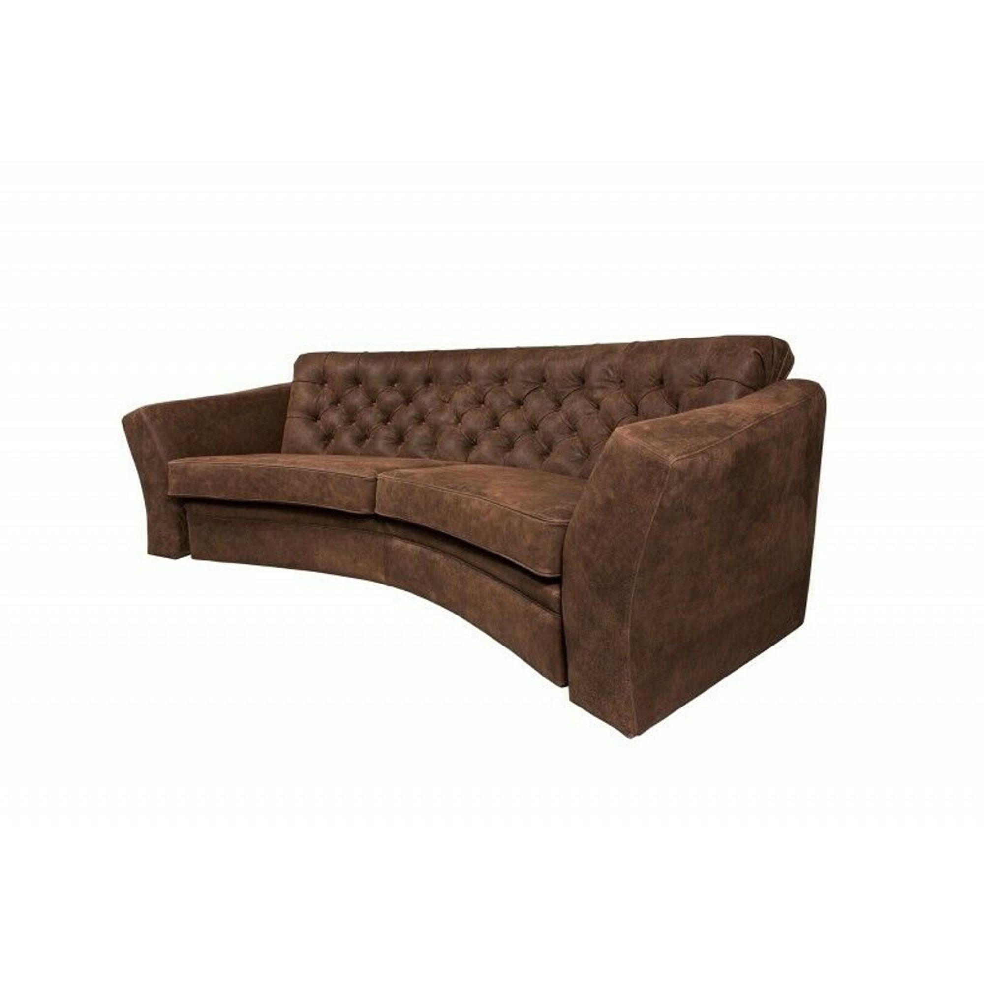 Sofa Grauer Made Polstermöbel in Braun Dreisitzer JVmoebel Luxus Sofa Halbrundes Europe Chesterfield,
